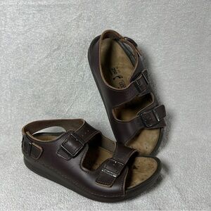 Birkenstock Tatami Leather Sandals Brown Women’s 8 Men’s 6 Adjustable Straps